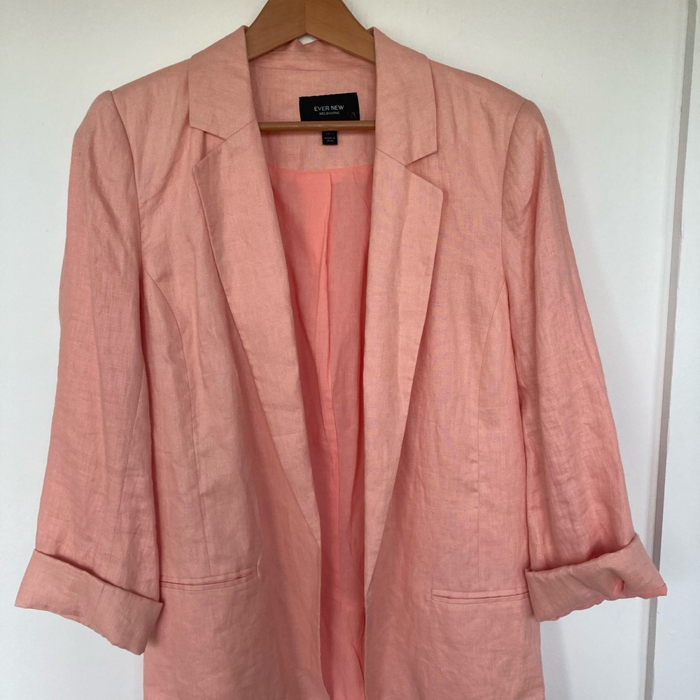 Pink Linen Women's Blazer